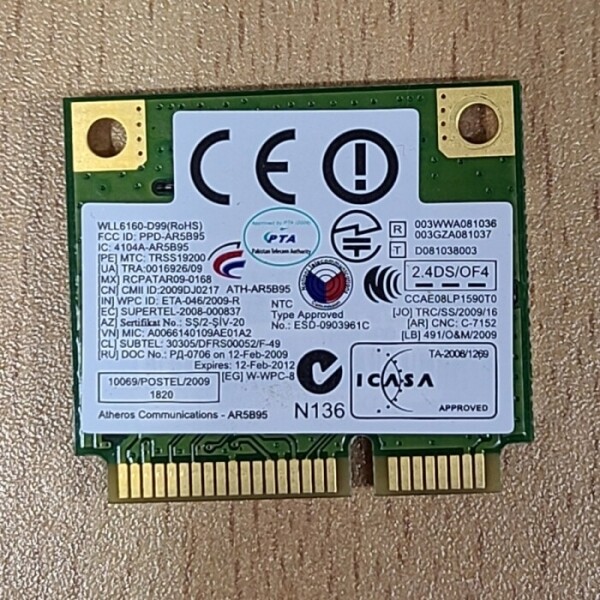 액정도매(LCD도매),무선랜 삼성 R430 P580 X170 AR5B95 BA59-02572A 중고 802.11.11