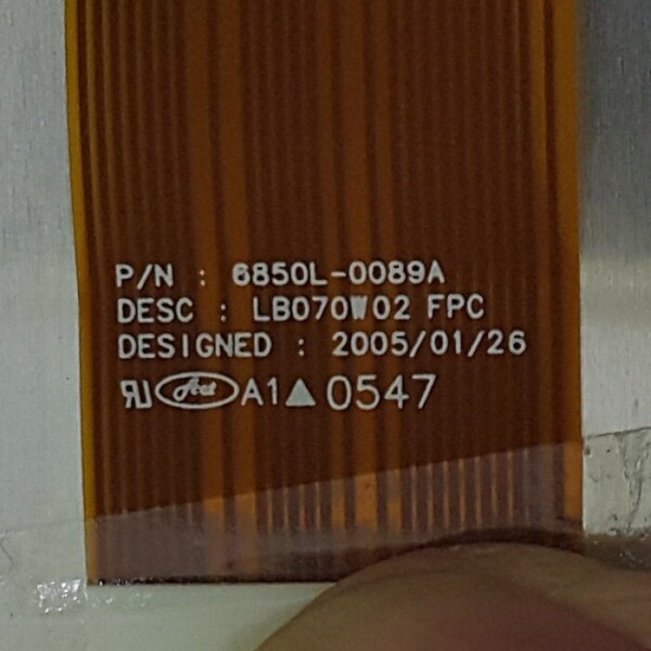 액정도매(LCD도매),LB070W02(TM)(B2) 6850L-0089A LB070W02 FPC 2005-01-26